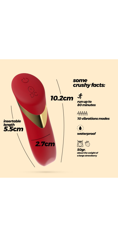 CRUSHIOUS BALA VIBRATÓRIA BLINDERS USB VERMELHA 2